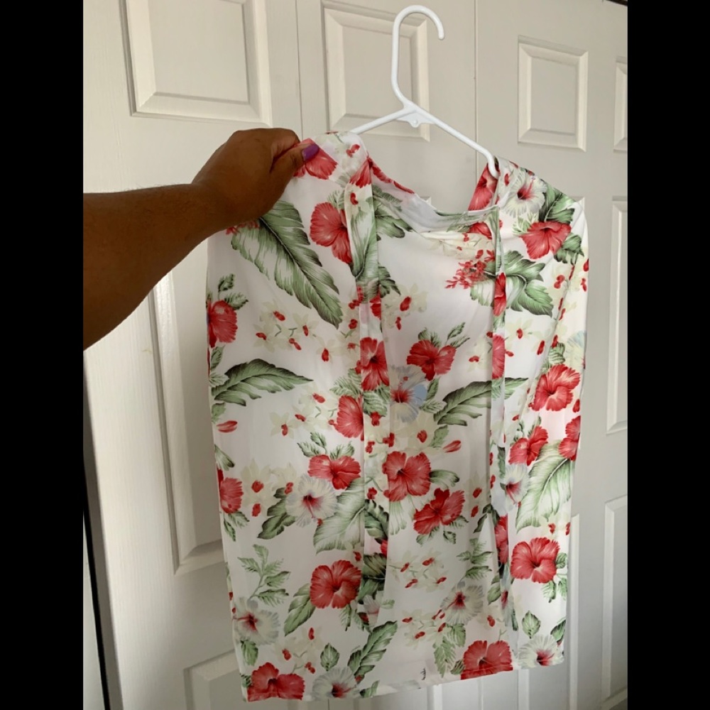 Botanical Print Pencil Skirt
